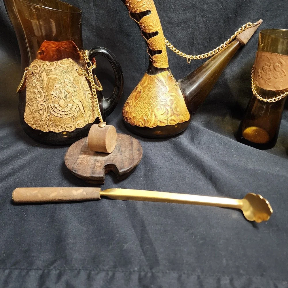 Amber Spanish porrón set Of 5‎